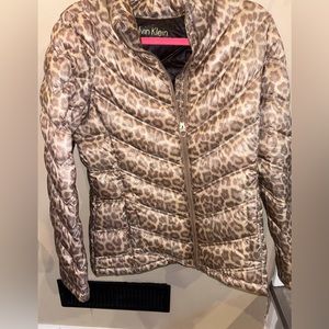 Calvin Klein Leopard Print Puffer Jacket